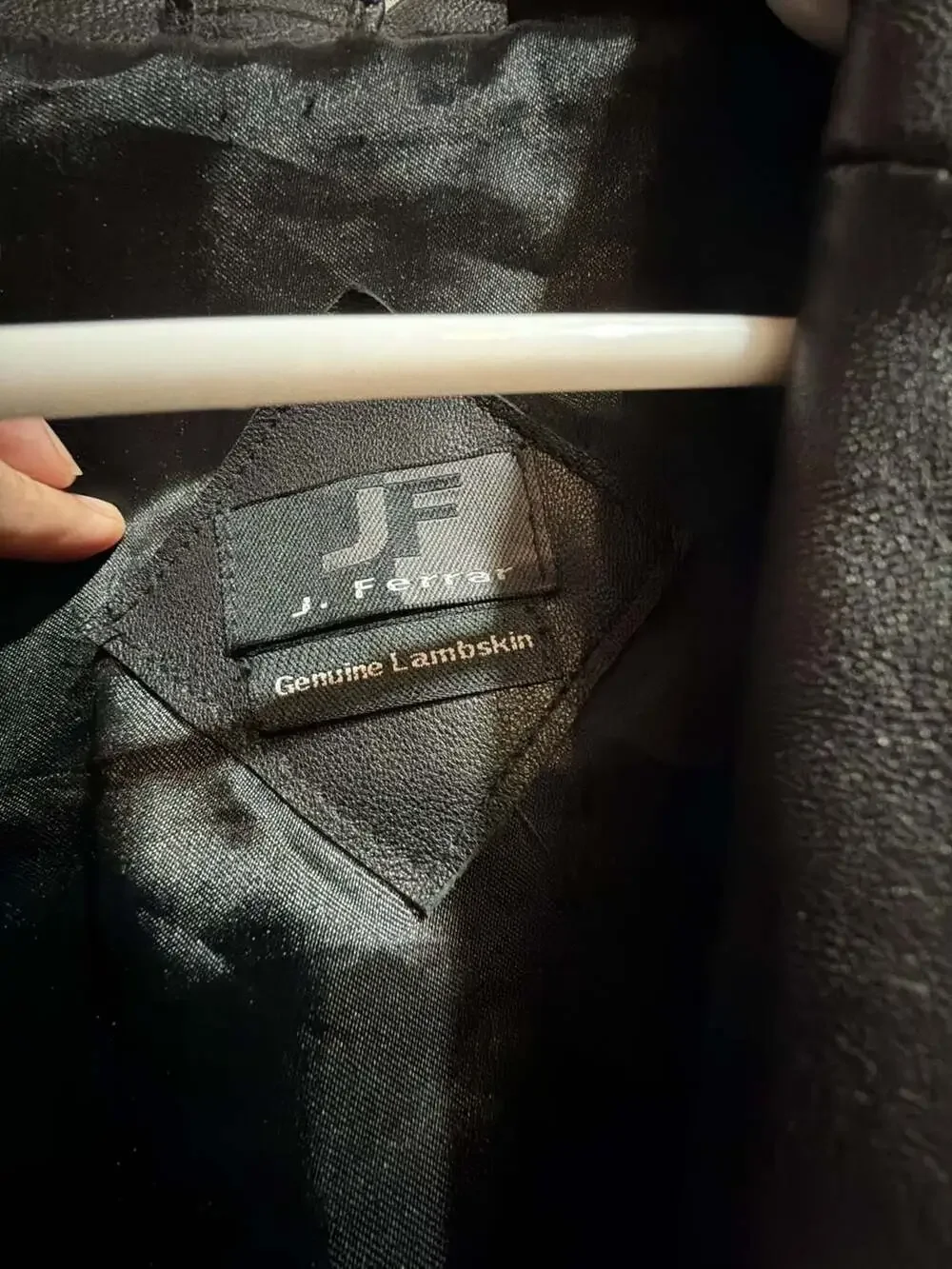 J. Ferrar Men's Black Genuine Lambskin Leather Jacket Blazer Coat Medium